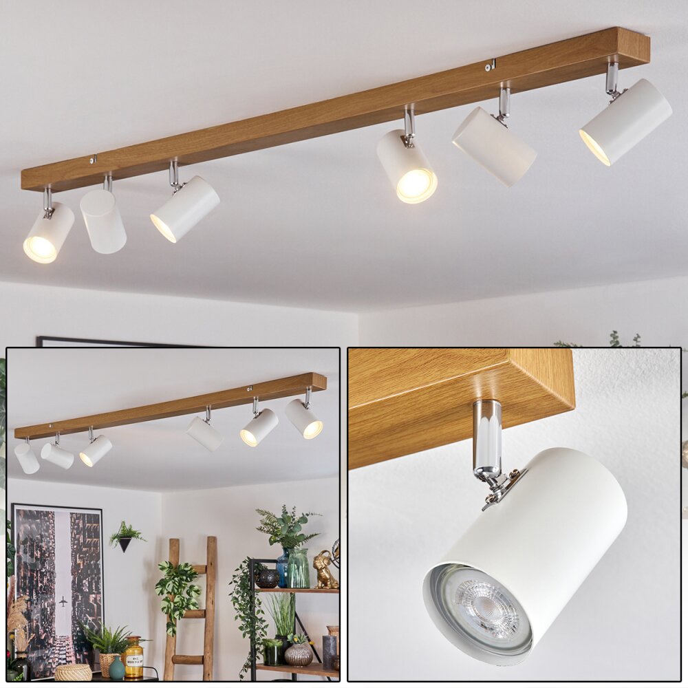 Gesteira Plafones, Spot techo Cromo, Color madera, 6 luces main product photo