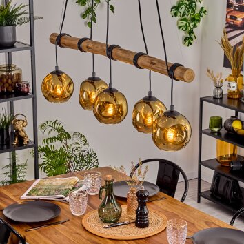 Ripoll Lámparas suspendidas, Luminarias esféricas, Lámparas colgantes Crudo, Negro, 5 luces