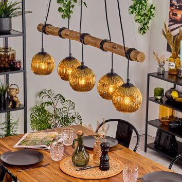 Ripoll Lámparas suspendidas, Luminarias esféricas, Lámparas colgantes Crudo, Negro, 5 luces