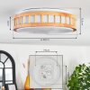 Amarelos Plafones LED Crudo, Blanca, 1 luz