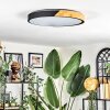 Cadaixo Plafones LED Crudo, Negro, 1 luz, Mando a distancia