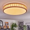 Amarelos Plafones LED Crudo, Blanca, 1 luz, Mando a distancia