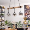 Ripoll Lámparas suspendidas, Luminarias esféricas, Lámparas colgantes Crudo, Negro, 3 luces