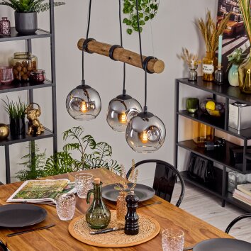 Ripoll Lámparas suspendidas, Luminarias esféricas, Lámparas colgantes Crudo, Negro, 3 luces