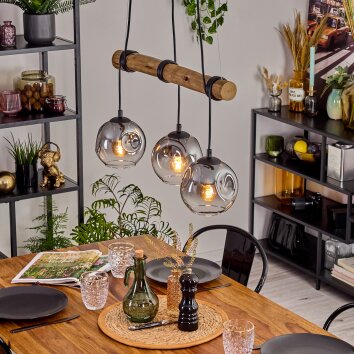 Ripoll Lámparas suspendidas, Luminarias esféricas, Lámparas colgantes Crudo, Negro, 3 luces