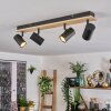 Gesteira Plafones, Spot techo Crudo, Negro, 4 luces