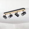 Gesteira Plafones, Spot techo Crudo, Negro, 4 luces