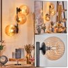 Chehalis Luminarias esféricas, Apliques Colores ámbar, 3 luces