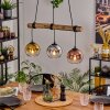 Koyoto Lámparas suspendidas, Luminarias esféricas, Lámparas colgantes Crudo, Negro, 3 luces