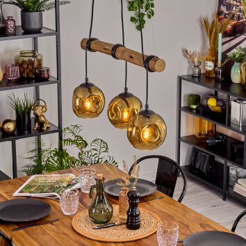 Ripoll Lámparas suspendidas, Luminarias esféricas, Lámparas colgantes Crudo, Negro, 3 luces Ripoll Lámparas suspendidas, Luminarias esféricas, Lámparas colgantes Crudo, Negro, 3 luces