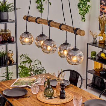 Ripoll Lámparas suspendidas, Luminarias esféricas, Lámparas colgantes Crudo, Negro, 5 luces Ripoll Lámparas suspendidas, Luminarias esféricas, Lámparas colgantes Crudo, Negro, 5 luces