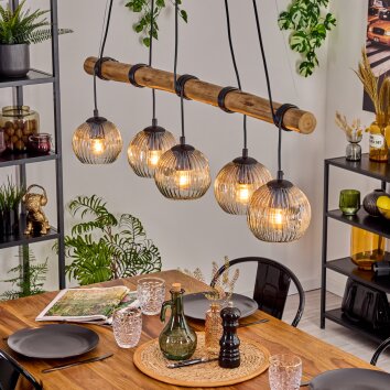 Ripoll Lámparas suspendidas, Luminarias esféricas, Lámparas colgantes Crudo, Negro, 5 luces