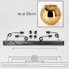 Koyoto Lámparas suspendidas, Luminarias esféricas, Lámparas colgantes dorado, 4 luces