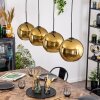 Koyoto Lámparas suspendidas, Luminarias esféricas, Lámparas colgantes dorado, 4 luces