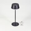 Romdrup Lámpara de mesa de exterior, Lámparas de mesa LED Negro, 1 luz