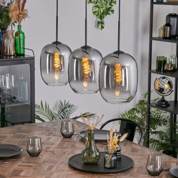 Apedo Lámparas suspendidas, Lámparas colgantes Transparente, Ahumado, 3 luces