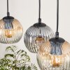 Ripoll Lámparas suspendidas, Luminarias esféricas, Lámparas colgantes Crudo, Negro, 3 luces