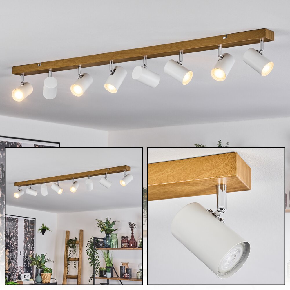 Gesteira Plafones, Spot techo Cromo, Color madera, 8 luces main product photo