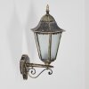 Hongkong Aplique de exterior, Apliques dorado, Negro, 1 luz