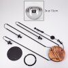 Gastor Lámpara de pie 30 cm Madera clara, Negro, 3 luces