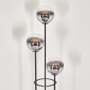 Gastor Lámpara de pie 30 cm Madera clara, Negro, 3 luces