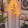 Kyoto Lámpara de pie Madera clara, Negro, 3 luces