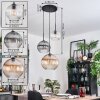 Koyoto Lámparas suspendidas, Luminarias esféricas, Lámparas colgantes 30 cm Negro, 3 luces