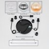 Koyoto Lámparas suspendidas, Luminarias esféricas, Lámparas colgantes 30 cm Negro, 3 luces