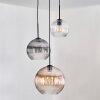 Koyoto Lámparas suspendidas, Luminarias esféricas, Lámparas colgantes 30 cm Negro, 3 luces