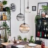 Koyoto Lámparas suspendidas, Luminarias esféricas, Lámparas colgantes 30 cm Negro, 3 luces