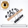 Koyoto Lámparas suspendidas, Luminarias esféricas, Lámparas colgantes Crudo, Negro, 3 luces
