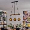 Koyoto Lámparas suspendidas, Luminarias esféricas, Lámparas colgantes Crudo, Negro, 3 luces