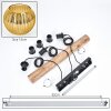 Koyoto Lámparas suspendidas, Luminarias esféricas, Lámparas colgantes Crudo, Negro, 3 luces