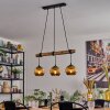 Koyoto Lámparas suspendidas, Luminarias esféricas, Lámparas colgantes Crudo, Negro, 3 luces