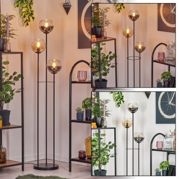 Koyoto Lámpara de pie Negro, 3 luces