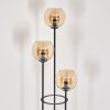 Koyoto Lámpara de pie Negro, 3 luces