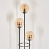 Gastor Lámpara de pie Negro, 3 luces