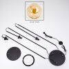 Gastor Lámpara de pie Negro, 3 luces