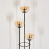 Gastor Lámpara de pie 25 cm Negro, 3 luces