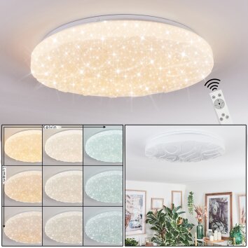 Dacen Plafones LED Blanca, 1 luz, Mando a distancia