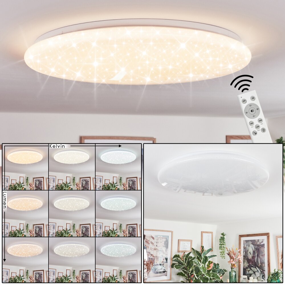 Junor Plafones LED Blanca, 1 luz, Mando a distancia main product photo