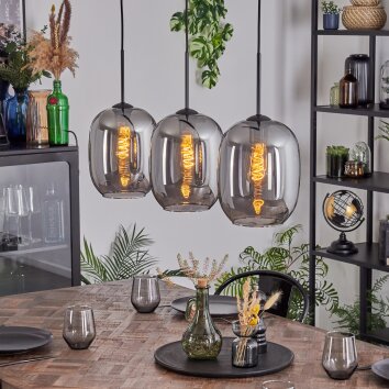 Apedo Lámparas suspendidas, Lámparas colgantes Ahumado, 3 luces