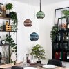 Koyoto Lámparas suspendidas, Luminarias esféricas, Lámparas colgantes Negro, 3 luces