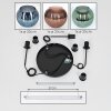 Koyoto Lámparas suspendidas, Luminarias esféricas, Lámparas colgantes Negro, 3 luces