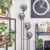 Gastor Lámpara de pie Madera oscura, Negro, 4 luces
