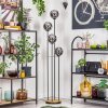Gastor Lámpara de pie Madera oscura, Negro, 4 luces