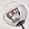 Gastor Lámpara de pie Madera oscura, Negro, 4 luces