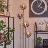 Gastor Lámpara de pie Madera oscura, Negro, 4 luces