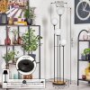 Gastor Lámpara de pie Madera oscura, Negro, 4 luces