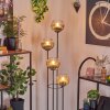 Koyoto Lámpara de pie Madera oscura, Negro, 4 luces